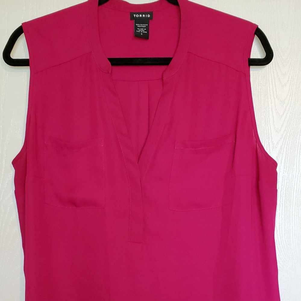 Harper - Burgundy Georgette Pullover Tank
